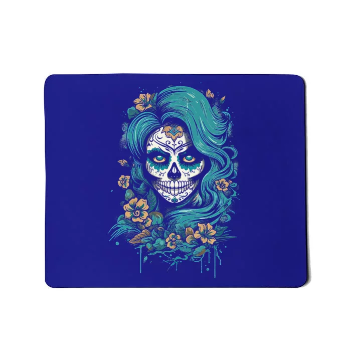 De Los Muertos La Catrina Day Of The Dead Sugar Skull Mousepad