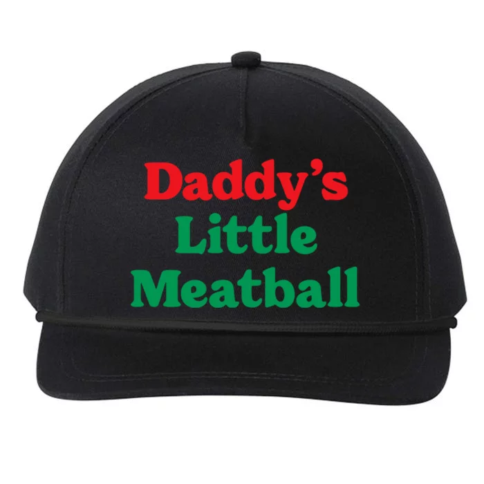 Daddy's Little Meatball Funny Snapback Five-Panel Rope Hat