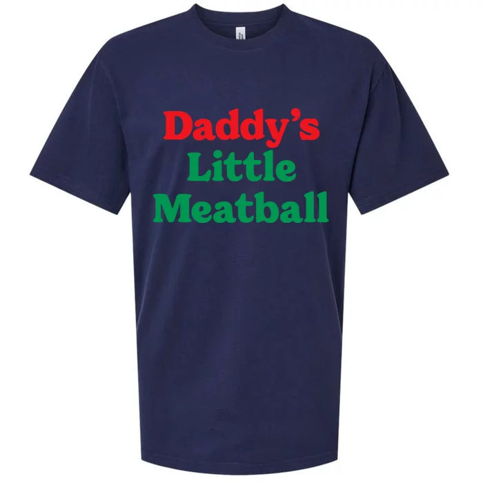 Daddy's Little Meatball Funny Sueded Cloud Jersey T-Shirt