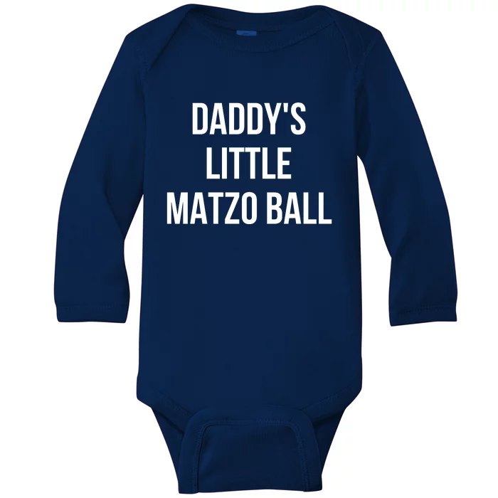 DaddyS Little Matzo Ball Baby Long Sleeve Bodysuit