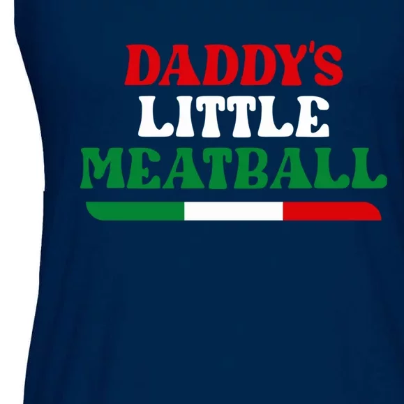 Daddy's Little Meatball Funny Ladies Essential Flowy Tank