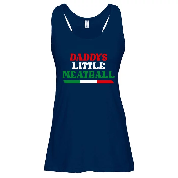 Daddy's Little Meatball Funny Ladies Essential Flowy Tank