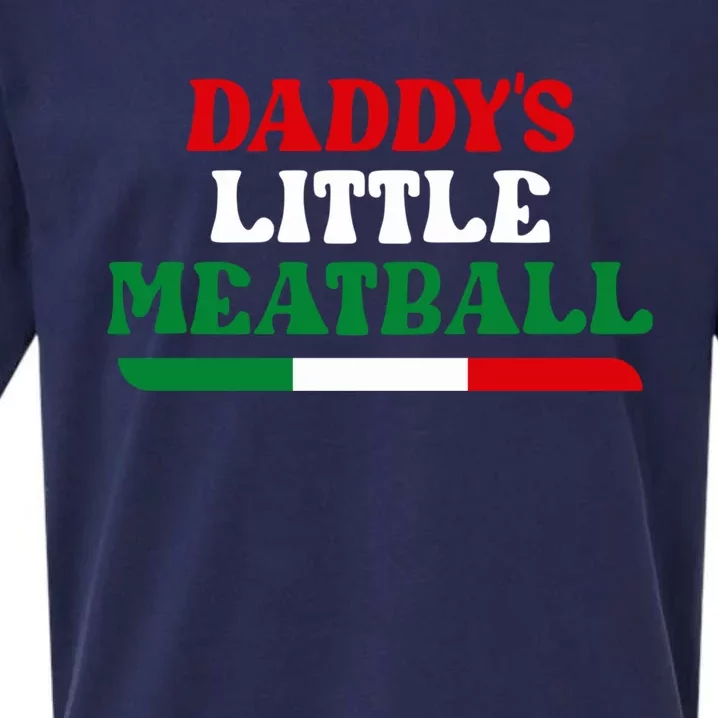 Daddy's Little Meatball Funny Sueded Cloud Jersey T-Shirt