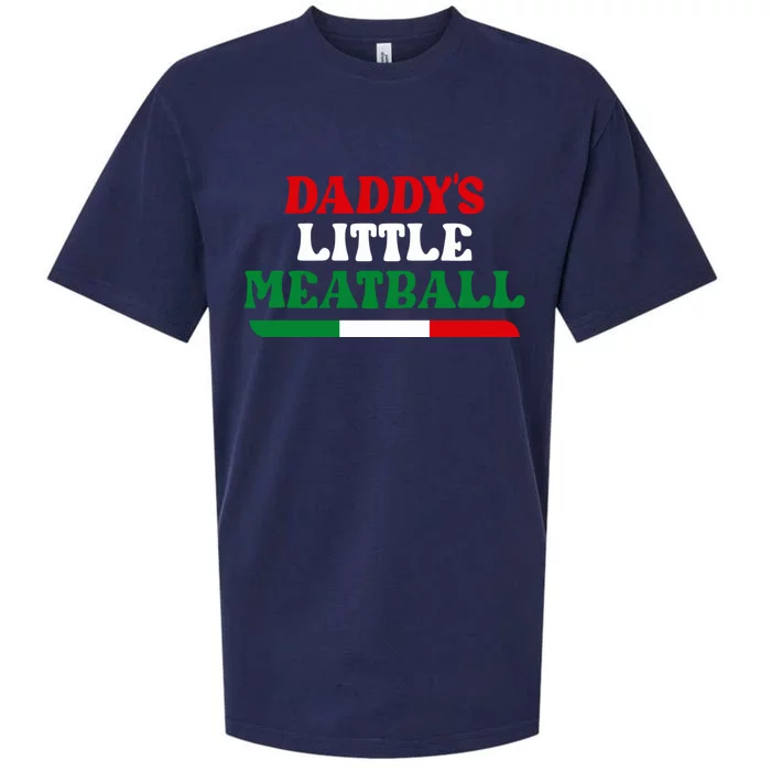 Daddy's Little Meatball Funny Sueded Cloud Jersey T-Shirt