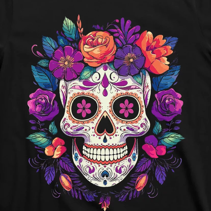 De Los Muertos Day Of The Dead Sugar Skull Halloween T-Shirt