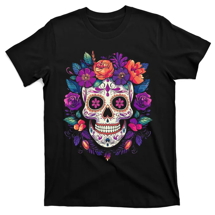 De Los Muertos Day Of The Dead Sugar Skull Halloween T-Shirt