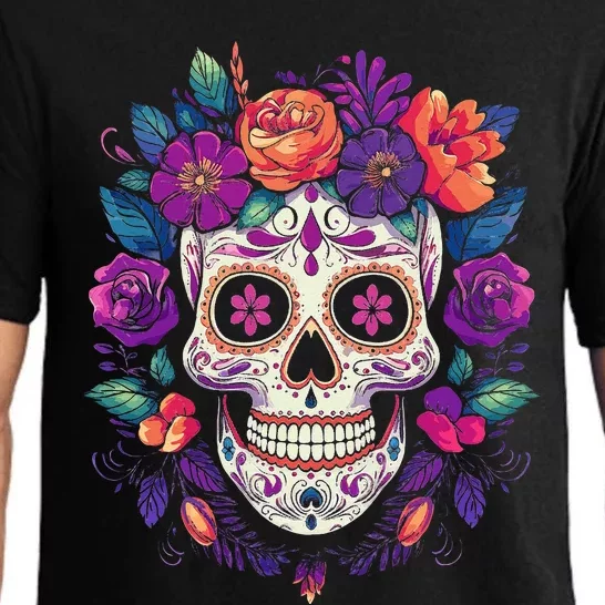 De Los Muertos Day Of The Dead Sugar Skull Halloween Pajama Set