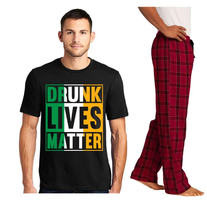 Drunk Lives Matter St Patricks Day Irish Flag Pajama Set