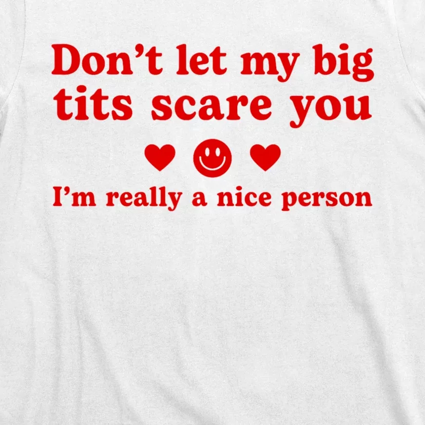 DonT Let My Big Tits Scare You IM Really A Nice Person T-Shirt