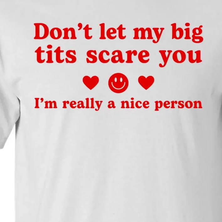 DonT Let My Big Tits Scare You IM Really A Nice Person Tall T-Shirt