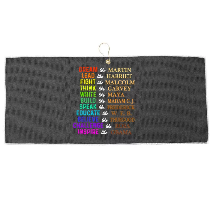 Dream Like Martin Lead Like Harriet The Juneteenth 1865 Large Microfiber Waffle Golf Towel