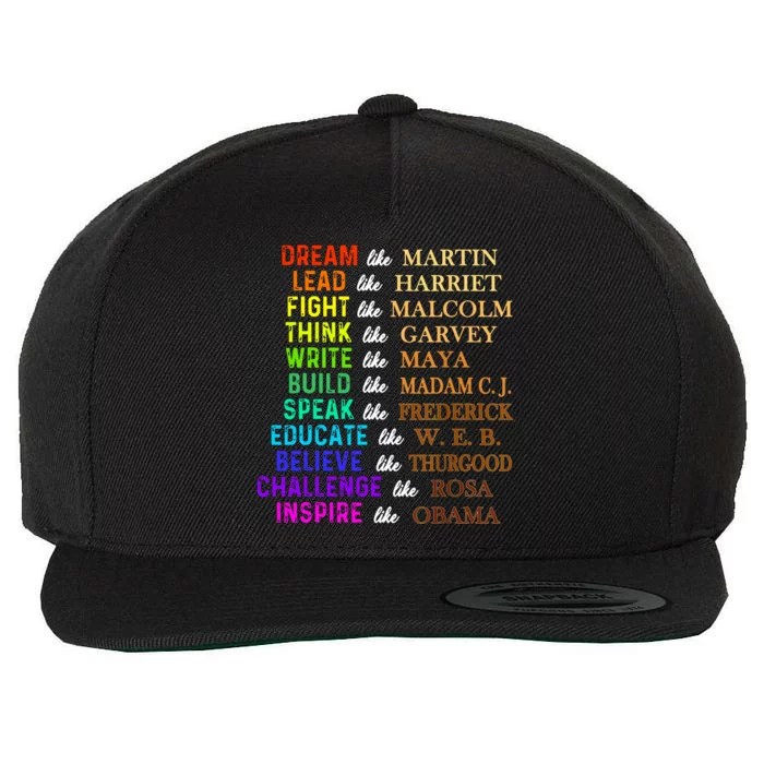 Dream Like Martin Lead Like Harriet The Juneteenth 1865 Wool Snapback Cap