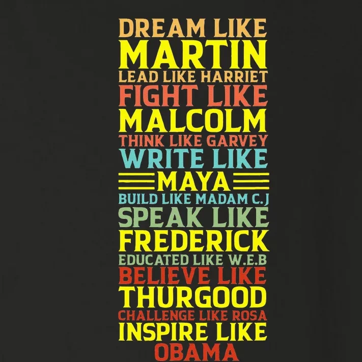 Dream Like Martin Inspirational Black History Influential Toddler Long Sleeve Shirt