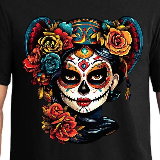 De Los Muertos La Catrina Day of the Dead Sugar Skull Pajama Set