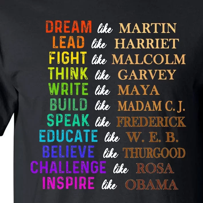 Dream Like Martin Lead Like Harriet The Juneteenth 1865 Tall T-Shirt