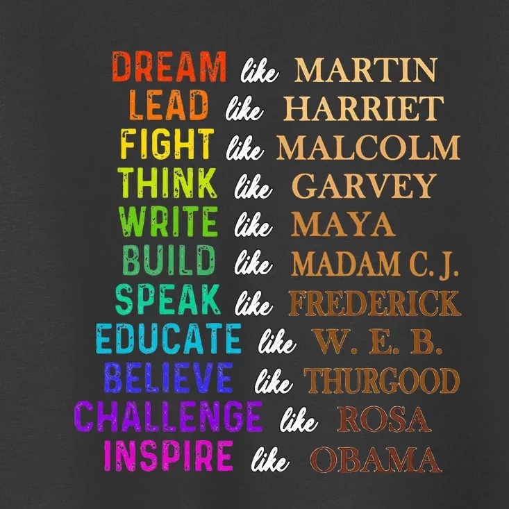 Dream Like Martin Lead Like Harriet The Juneteenth 1865 Toddler T-Shirt