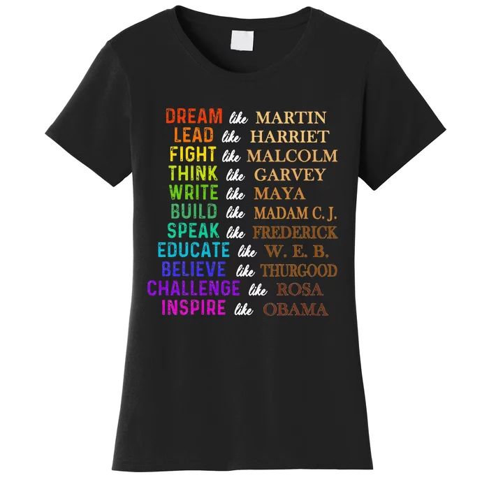 Dream Like Martin Lead Like Harriet The Juneteenth 1865 Women's T-Shirt