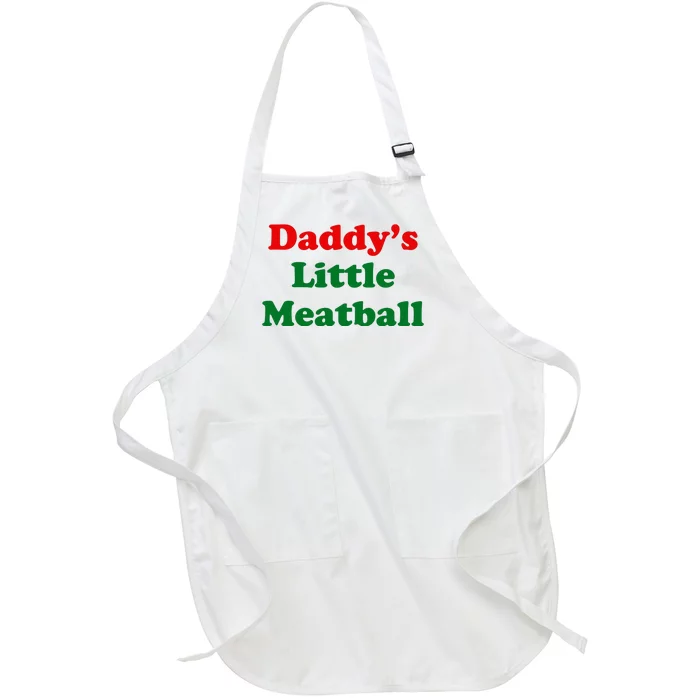 Daddys Little Meatball Full-Length Apron With Pocket