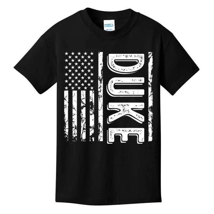 Duke Last Name Funny Surname Team Duke Family Reunion Kids T-Shirt