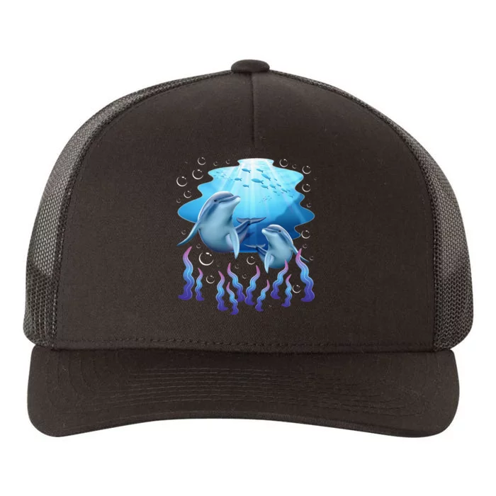 Dolphin Lover Ocean Zoology Zookeeper Marine Biologist Yupoong Adult 5-Panel Trucker Hat