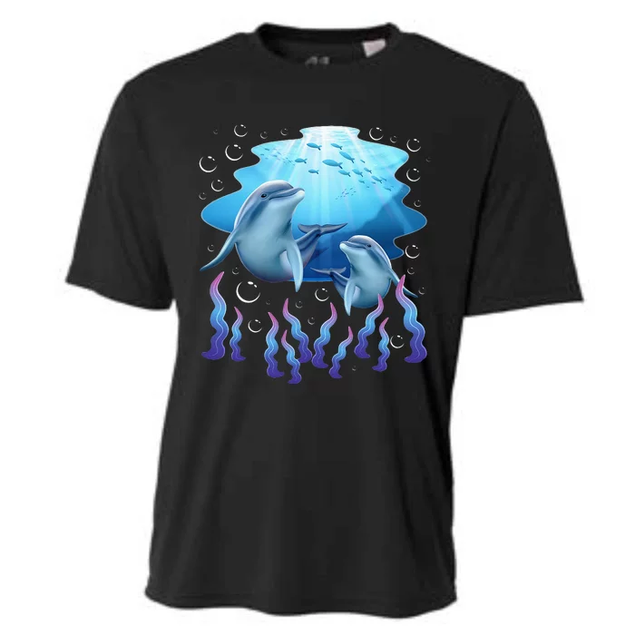 Dolphin Lover Ocean Zoology Zookeeper Marine Biologist Cooling Performance Crew T-Shirt