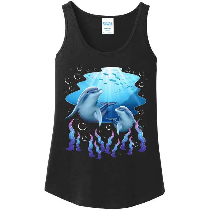 Dolphin Lover Ocean Zoology Zookeeper Marine Biologist Ladies Essential Tank