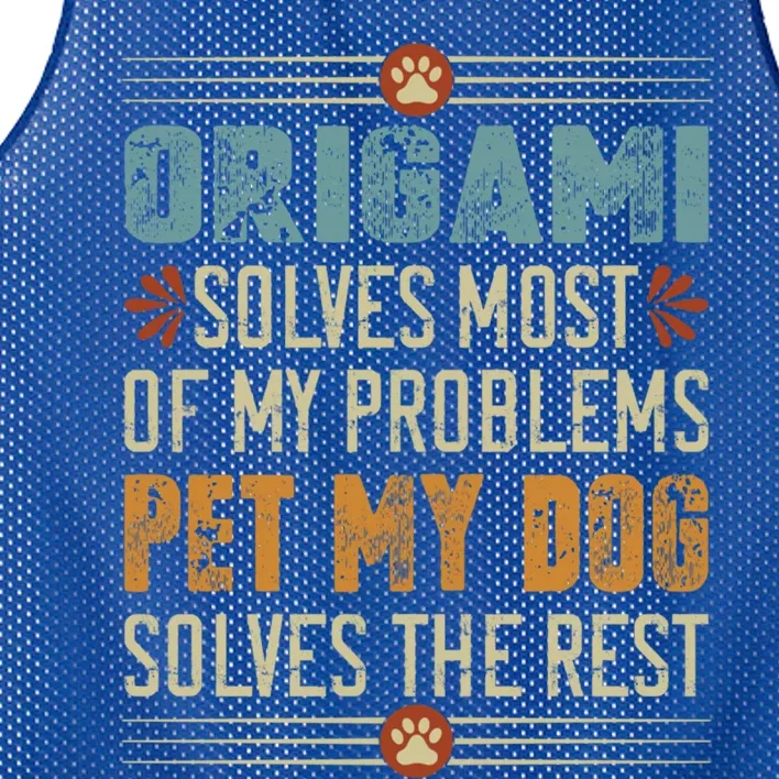 Dog Lover Origami Master Dog Mom Dad Doggo Paper Folding Fun Gift Mesh Reversible Basketball Jersey Tank