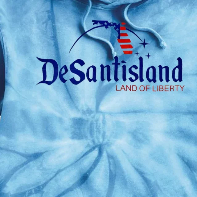 Desantisland Land Of Liberty Florida American Flag Tie Dye Hoodie