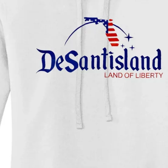 Desantisland Land Of Liberty Florida American Flag Women's Pullover Hoodie