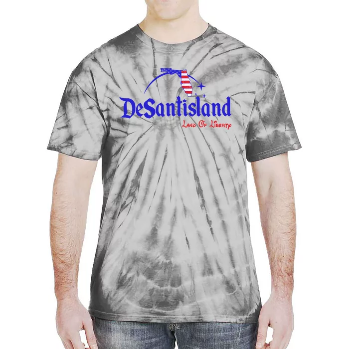 Desantisland Land Of Liberty Florida American Flag Tie-Dye T-Shirt