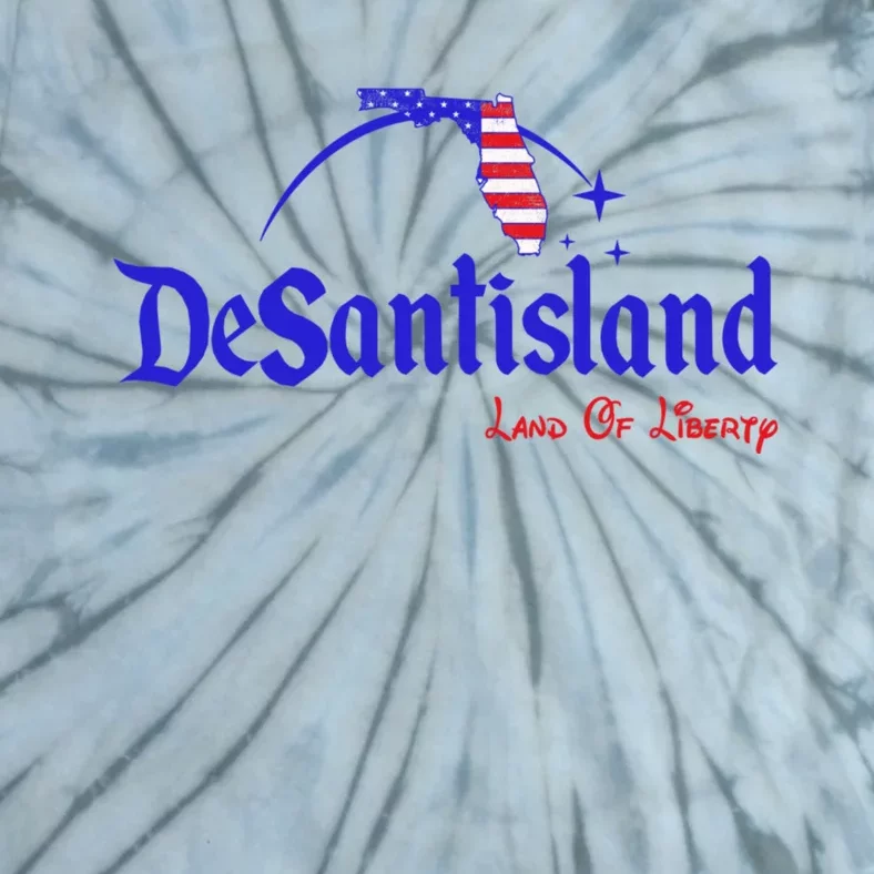 Desantisland Land Of Liberty Florida American Flag Tie-Dye T-Shirt