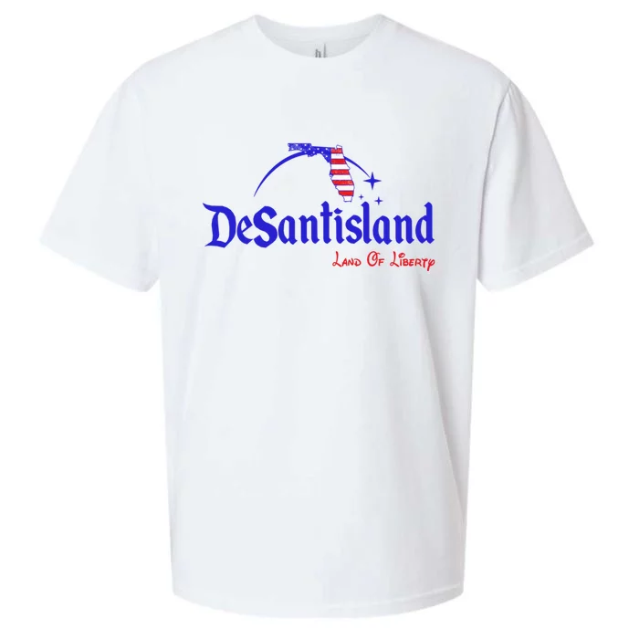 Desantisland Land Of Liberty Florida American Flag Sueded Cloud Jersey T-Shirt