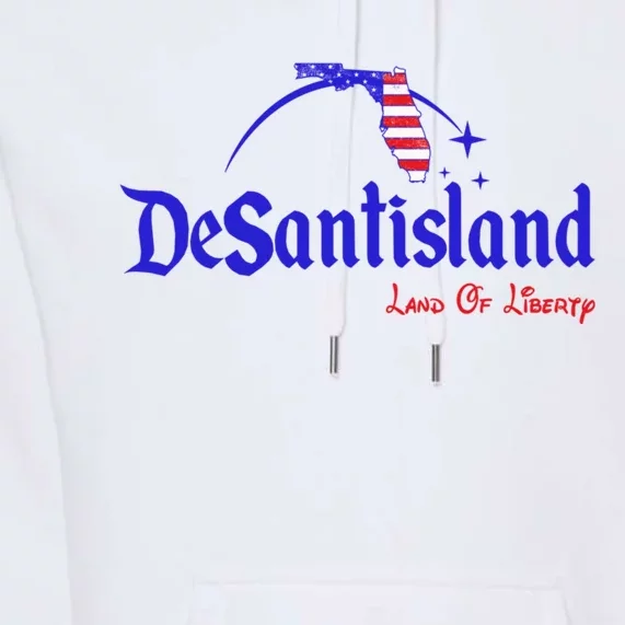 Desantisland Land Of Liberty Florida American Flag Premium Hoodie