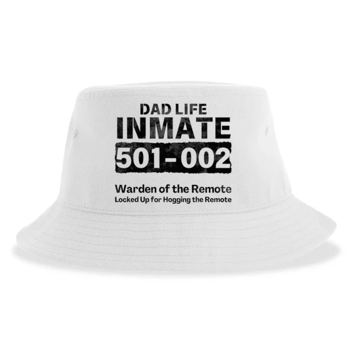 Dad Life Prisoner Inmate Funny Jail Halloween Costume Sustainable Bucket Hat