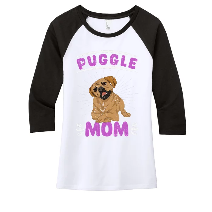 Dog Lover Puggle Mom Dog Owner Mothers Day Pet Owner Puggle Women's Tri-Blend 3/4-Sleeve Raglan Shirt