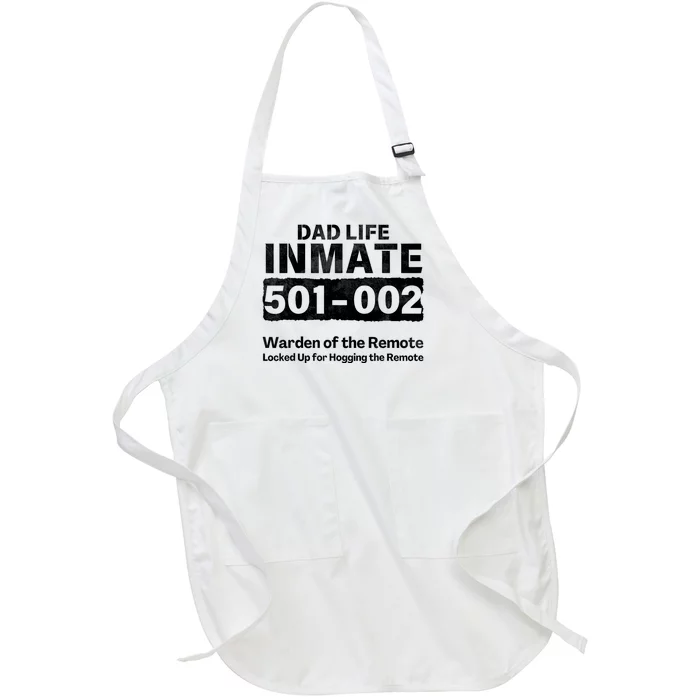 Dad Life Prisoner Inmate Funny Jail Halloween Costume Full-Length Apron With Pocket