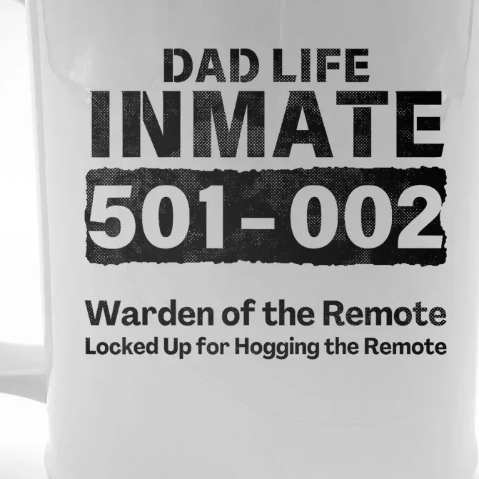 Dad Life Prisoner Inmate Funny Jail Halloween Costume Front & Back Beer Stein