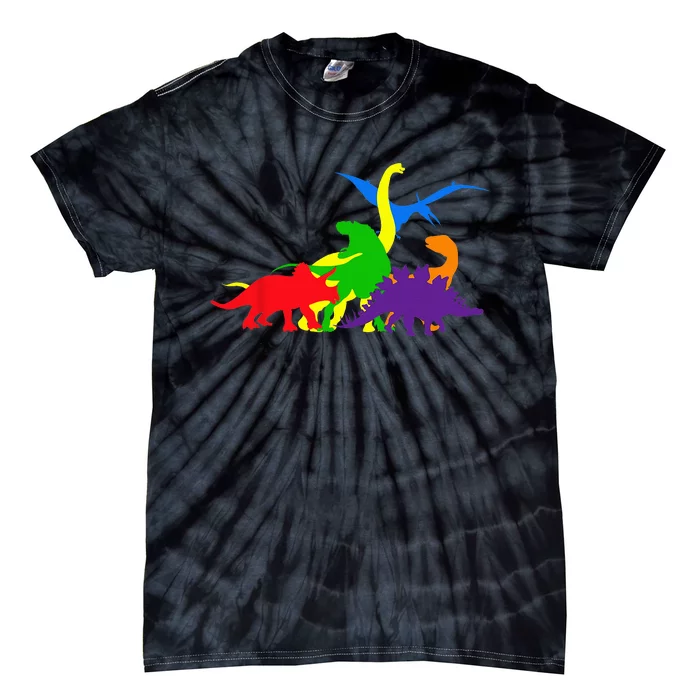 Dinosaur LGBTQ Pride Gay Rainbow Flag Proud Ally Animal Tie-Dye T-Shirt