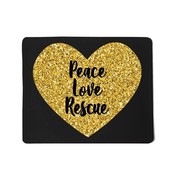 Dog Lover Peace Love Rescue Dog Mom Mousepad