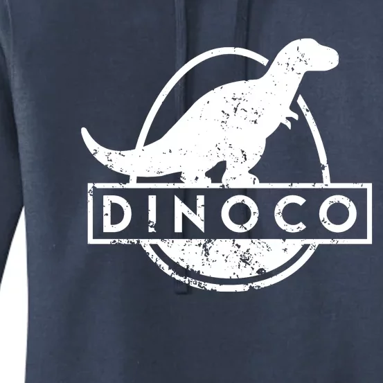 Dinoco Logo Rustic Monochrome Women's Pullover Hoodie