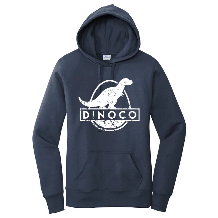 Dinoco Logo Rustic Monochrome Women's Pullover Hoodie