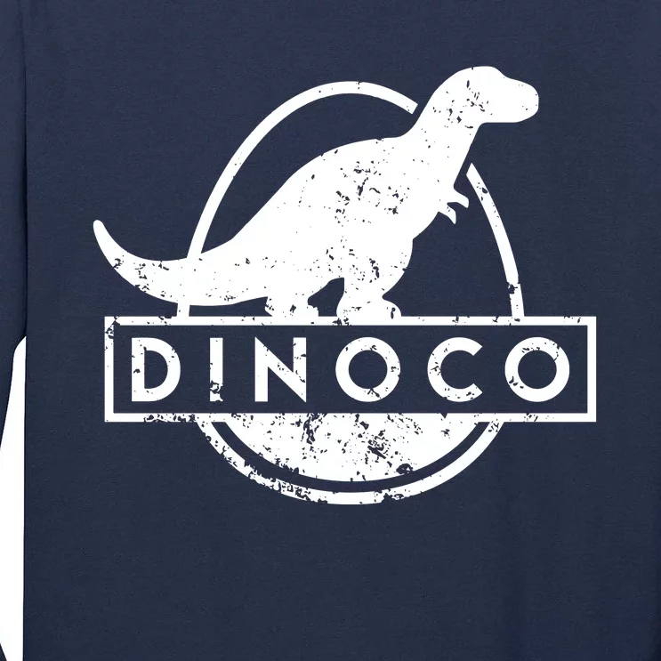 Dinoco Logo Rustic Monochrome Tall Long Sleeve T-Shirt