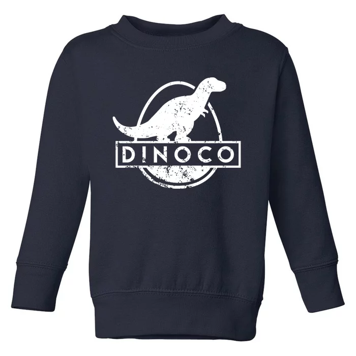 Dinoco Logo Rustic Monochrome Toddler Sweatshirt