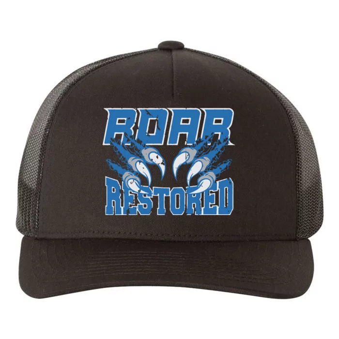 Detroit Lion Roar Restored Yupoong Adult 5-Panel Trucker Hat