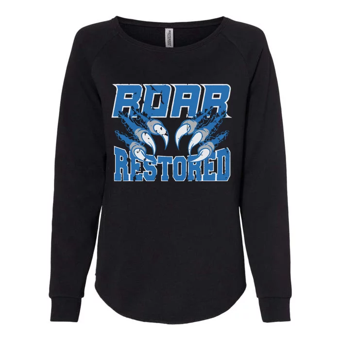 Detroit Lion Roar Restored Womens California Wash Sweatshirt