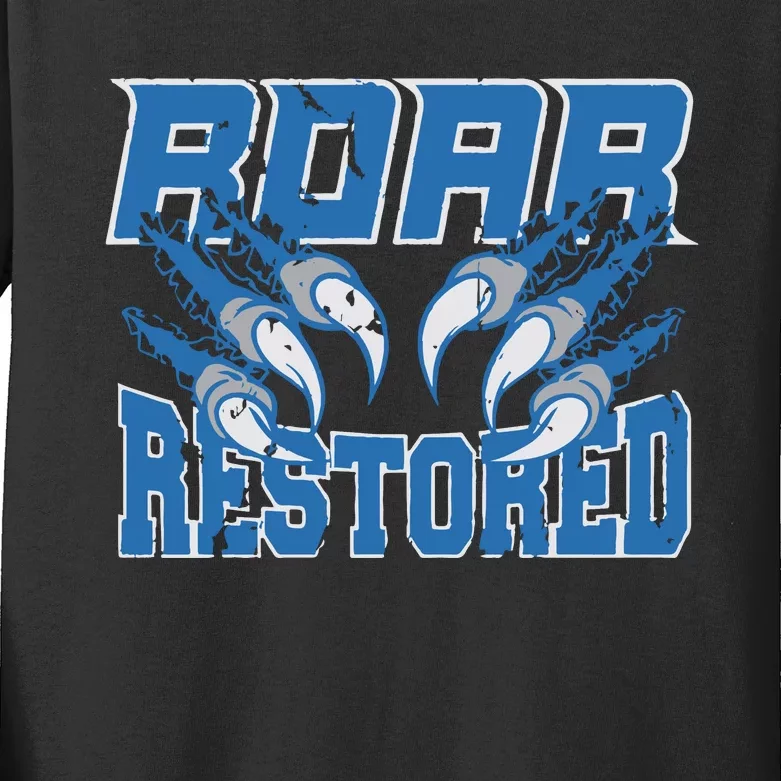 Detroit Lion Roar Restored Kids Long Sleeve Shirt