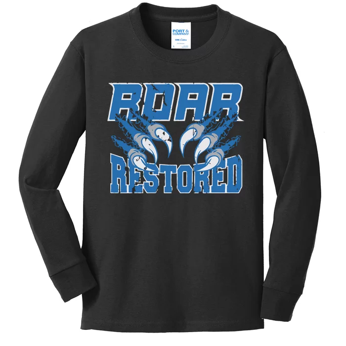 Detroit Lion Roar Restored Kids Long Sleeve Shirt