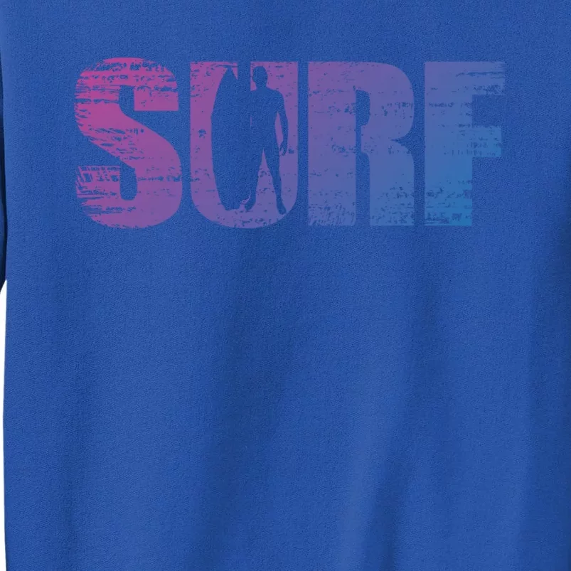 Distressed Look Surfing Gift For Surfers Cute Gift Sweatshirt