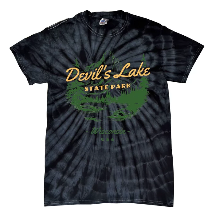 DevilS Lake State Park Wisconsin Retro Vintage Tie-Dye T-Shirt