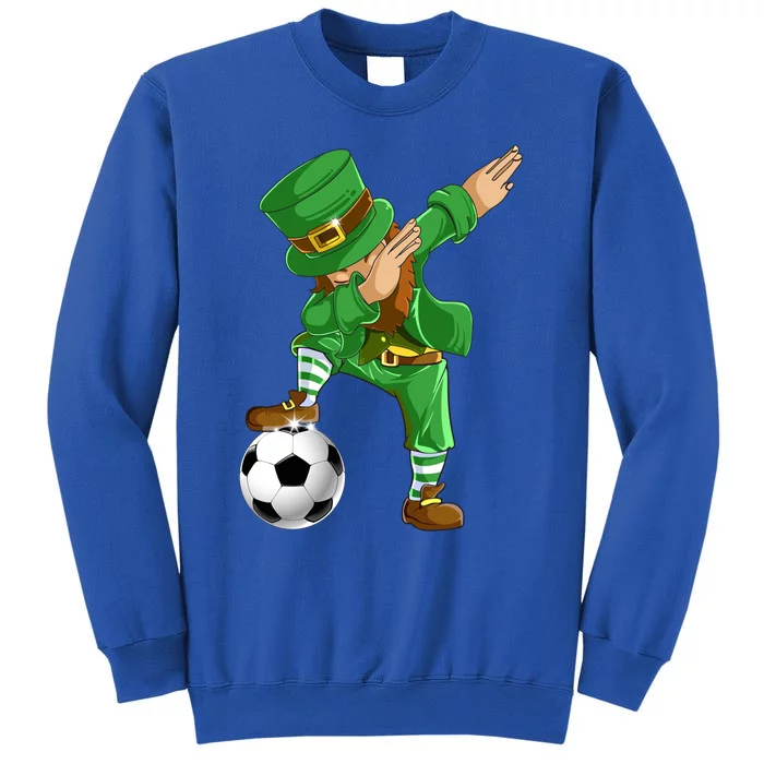 Dabbing Leprechaun Soccer St Patricks Day Sports Gift Tall Sweatshirt